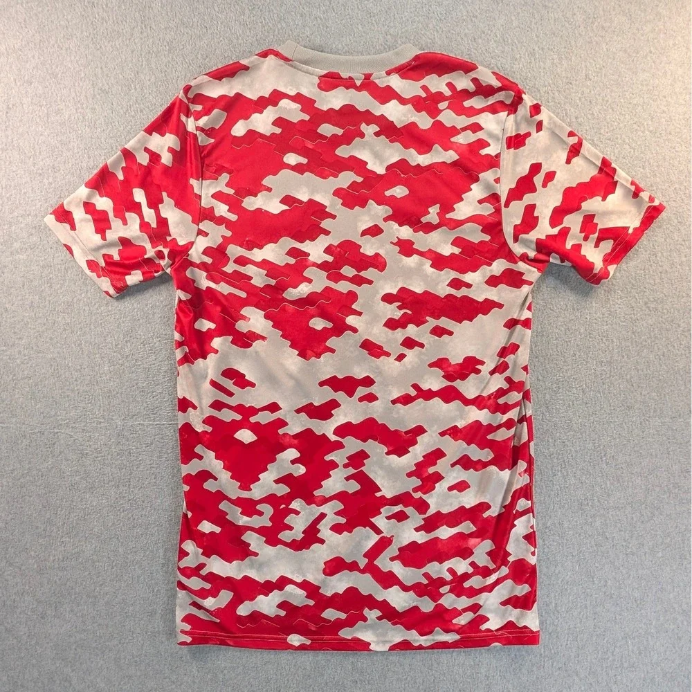 Adidas Manchester United Pre-Match Training Jersey Red White Camo Mens Medium